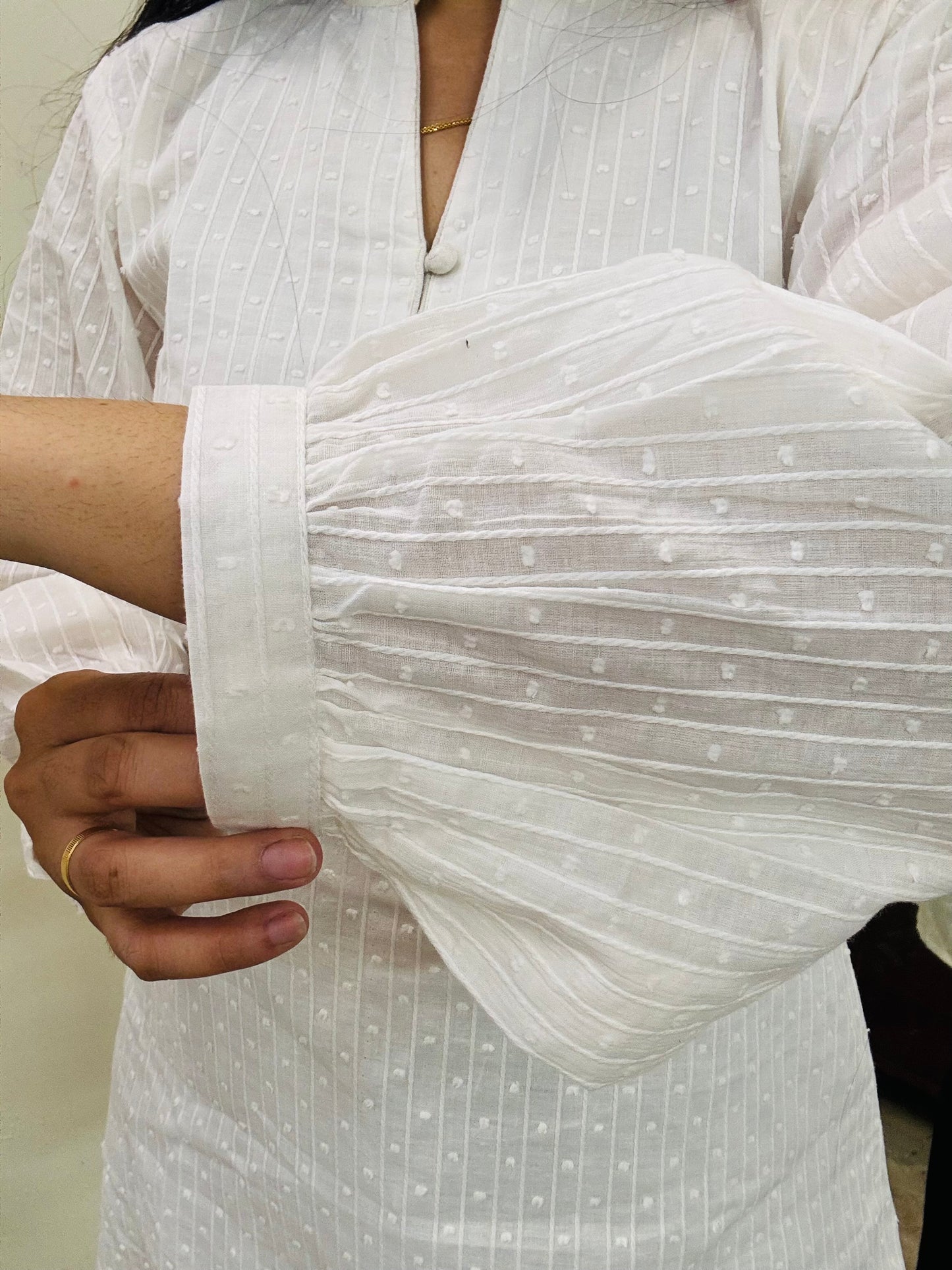Starry White Cotton Top