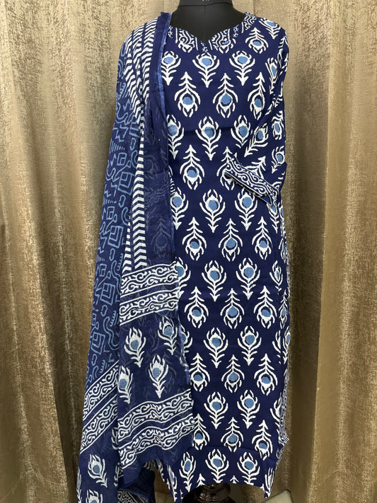 Peacock Elegance Palazzo Set