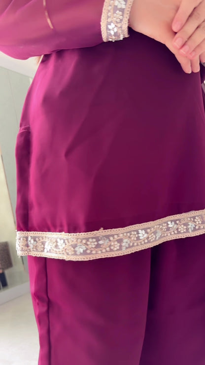 Wine Aura Palazzo Set