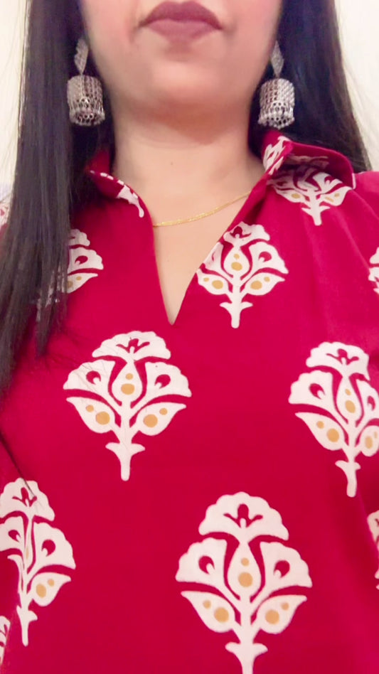 Maroon Charm Kurta Set