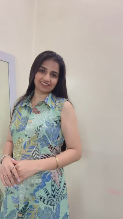 Leaf & Breeze Shirt Dress